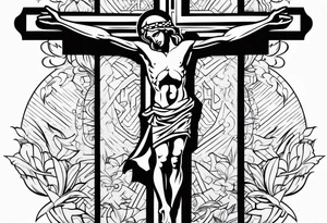 crucifix tattoo idea