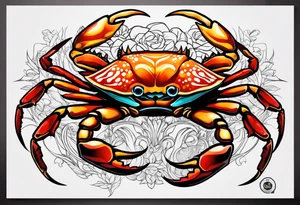 Crab con  69 nelle chele tattoo idea