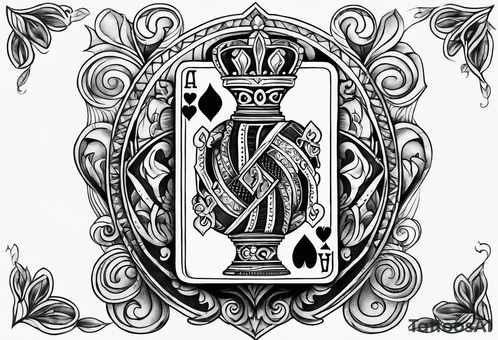 Jack of hearts card tattoo idea