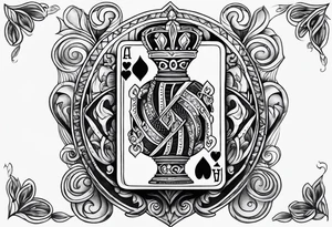 Jack of hearts card tattoo idea