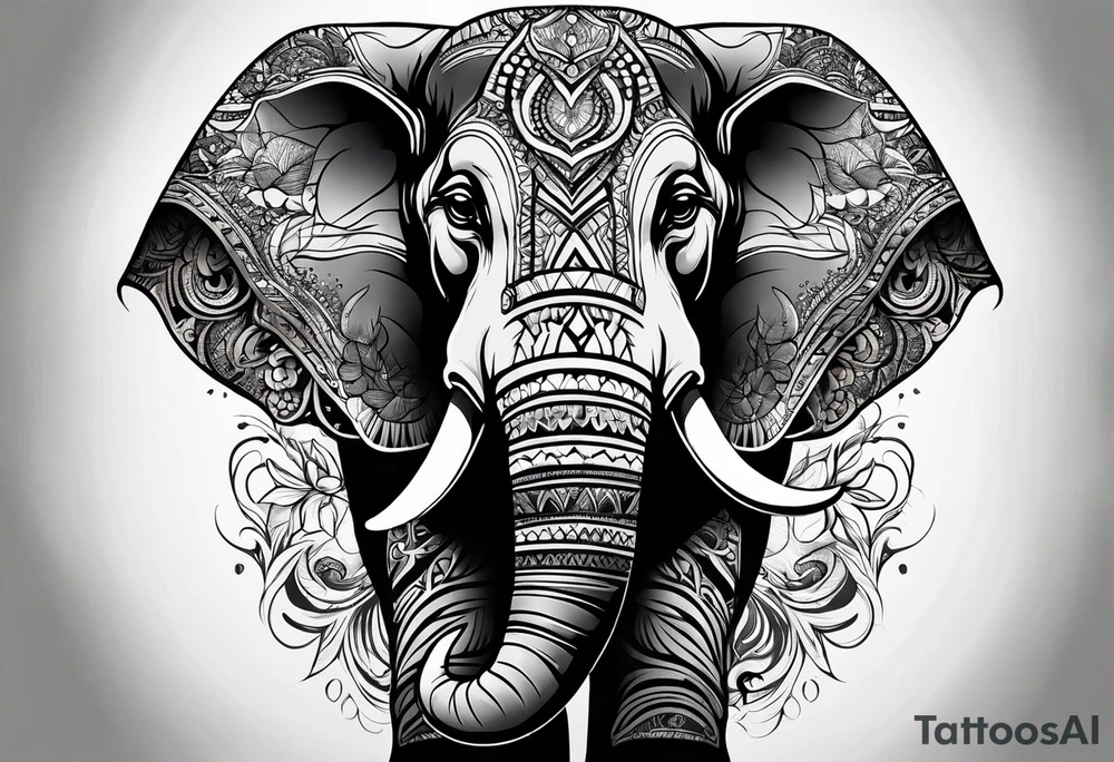 elephant tattoo idea