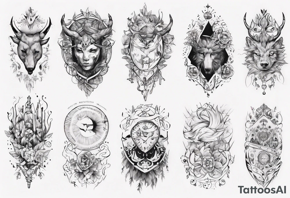 Sleeve Scandinavia tattoo idea