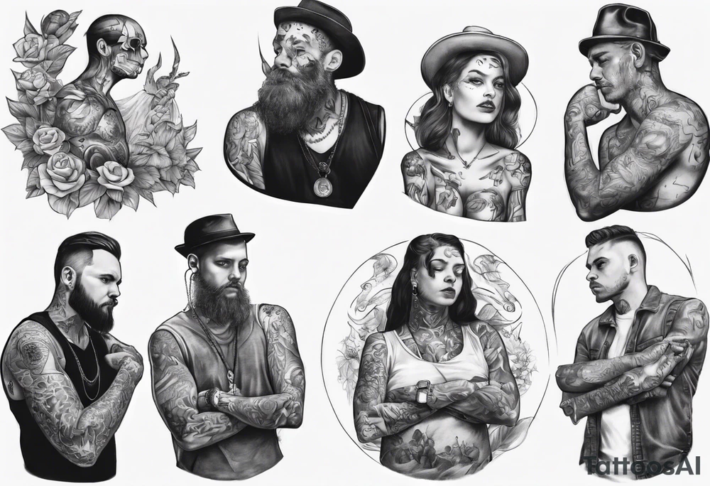 People waiting in line. tattoo idea