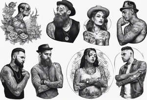 People waiting in line. tattoo idea