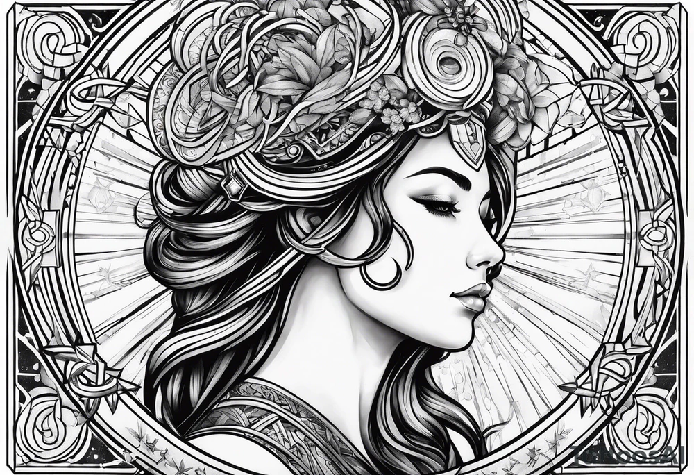 Virgo, ruling planet and element tattoo idea