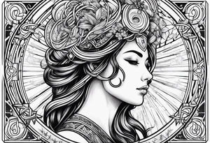 Virgo, ruling planet and element tattoo idea