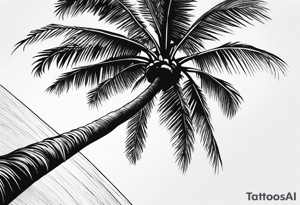 Palm tree sleeve tattoo idea