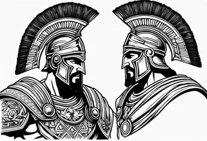 greek spartan warriors tattoo idea