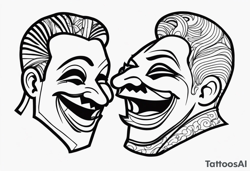 laugh now cry later tattoo idea