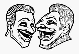 laugh now cry later tattoo idea