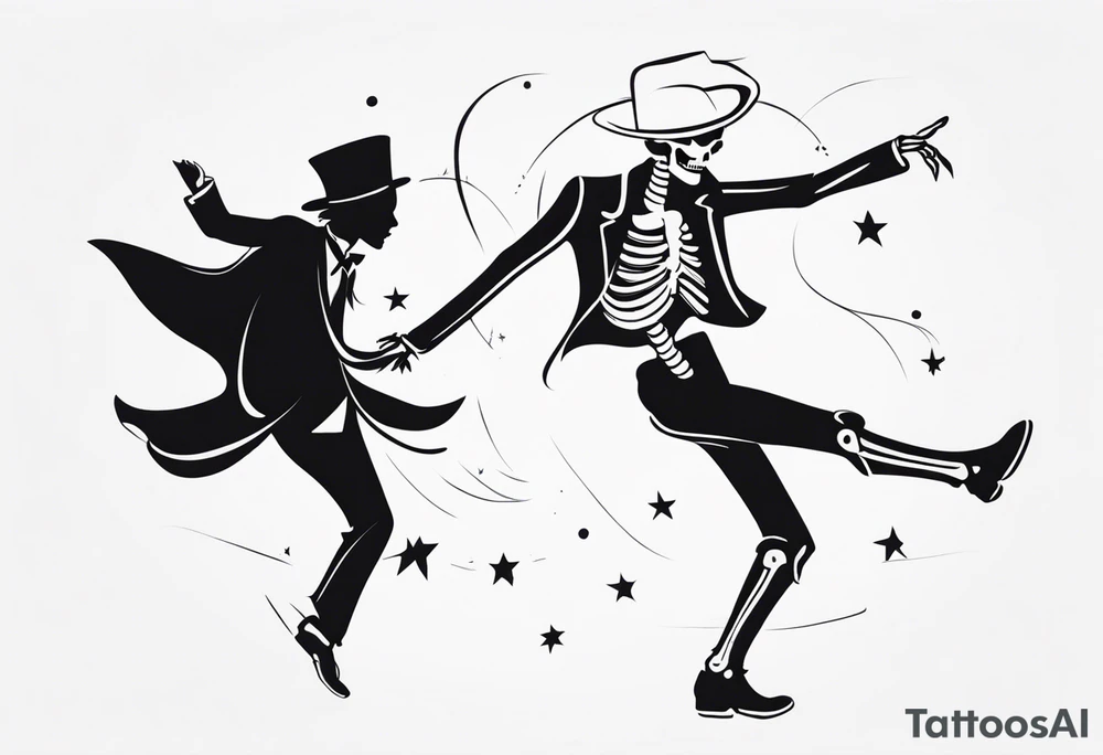 Skeleton Dancing tattoo idea