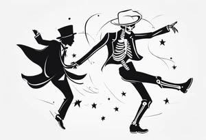Skeleton Dancing tattoo idea