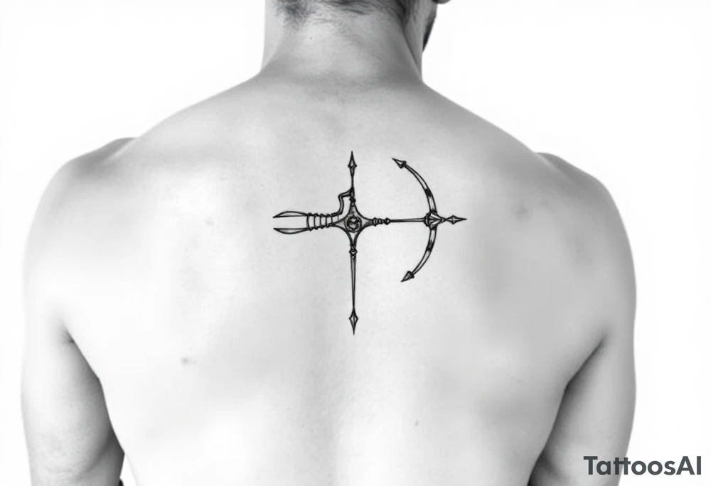 male, Sagittarius, minimalistic in the arm tattoo idea