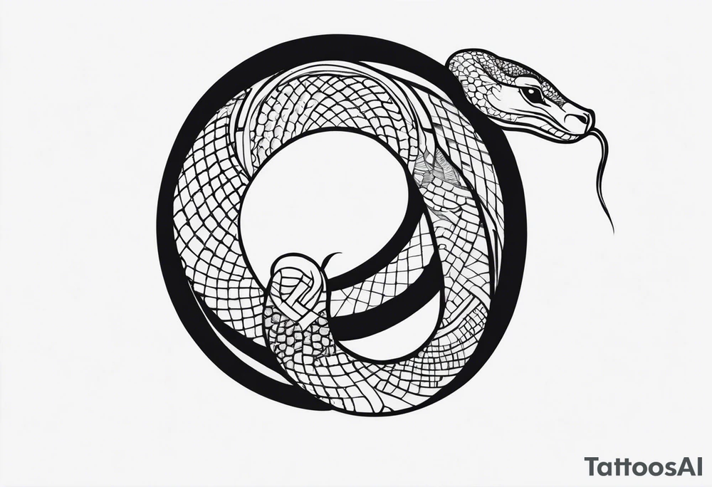Snake tattoo for placement down the spine with the head positioned at the bottom to symbolise a journey of healing with a slight incorporation of yin yang tattoo idea