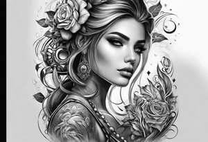 full sleeve mechanical tattoo idea