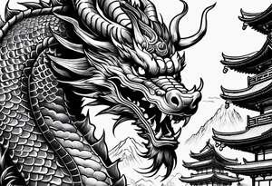 dragon, asian, vietnamese, japense, oni, big tattoo idea