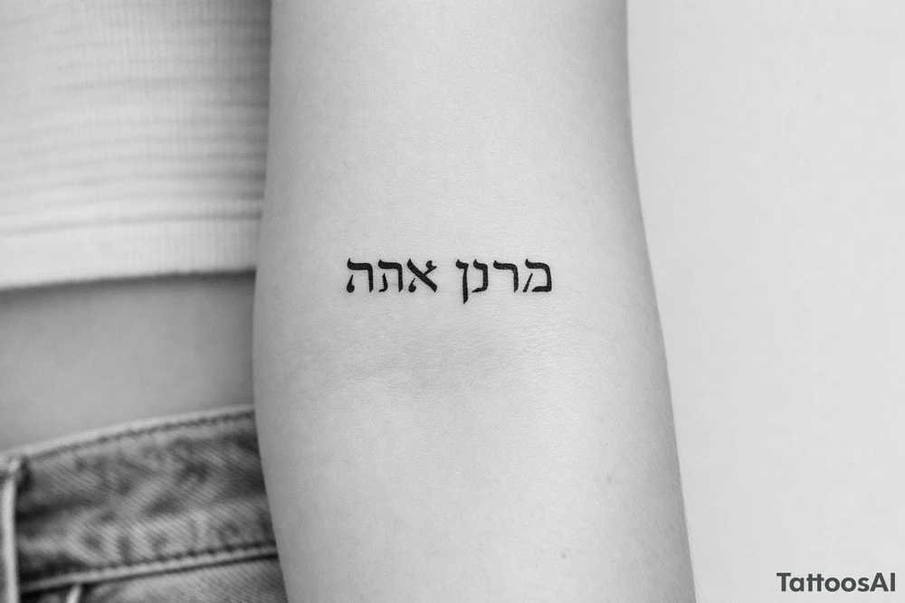 aramaic script lettering tattoo tattoo idea
