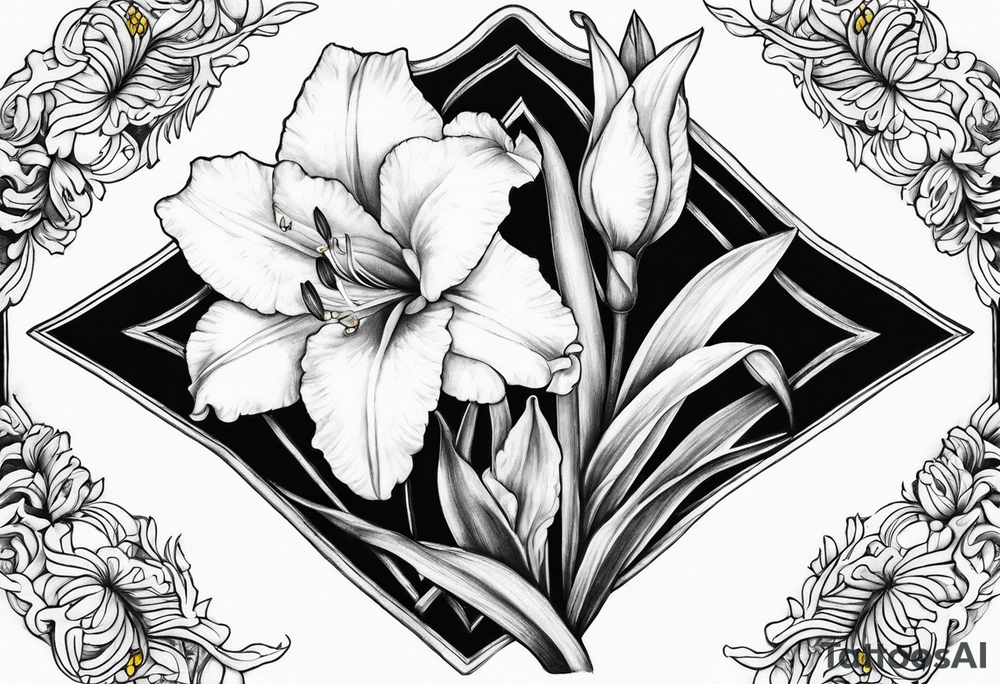 gladiolus and lilly of the valley tattoo idea