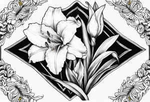 gladiolus and lilly of the valley tattoo idea