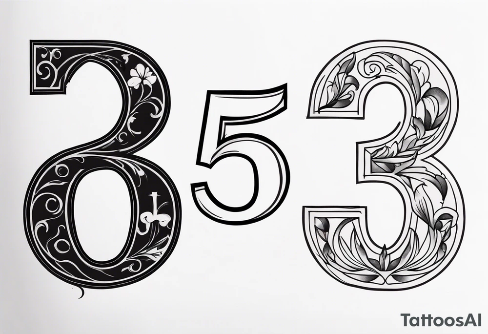 the number 5 tattoo idea