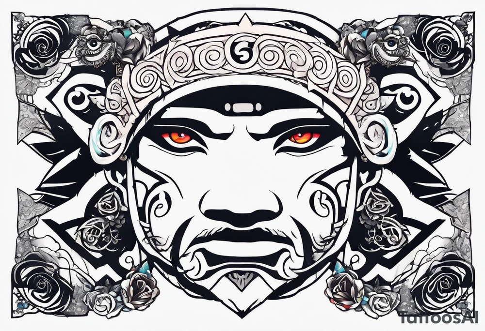 naruto headband with an R in the middle tattoo idea