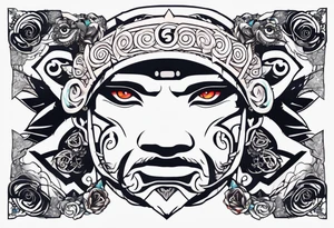 naruto headband with an R in the middle tattoo idea
