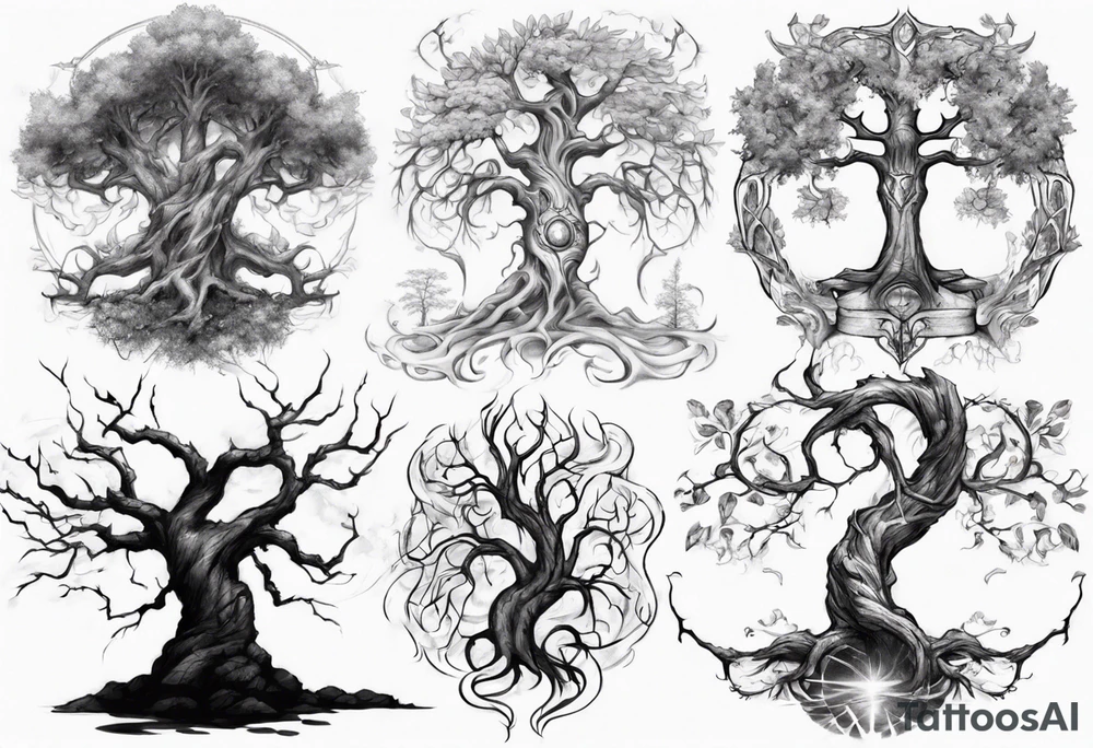 Fantasy tree tattoo idea