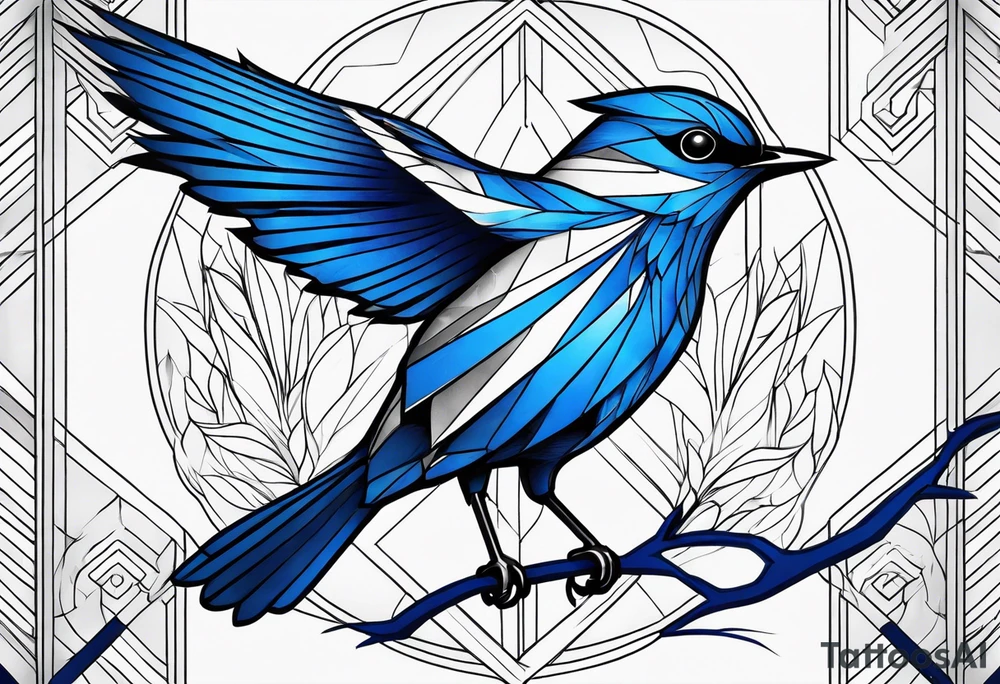 Blue bird tattoo idea