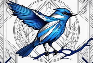 Blue bird tattoo idea