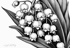 lily of the valley, taxus bacata tattoo idea