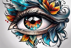 Open eye tattoo idea
