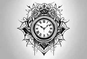 Broken clock tattoo idea