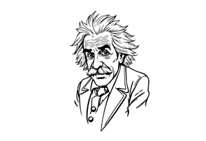 Einstein at a bank tattoo idea