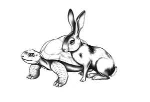 Tortoise and hare tattoo idea