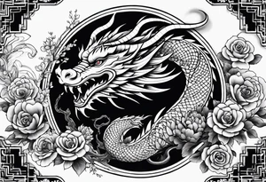 Japonese sleeve with dragon tattoo idea