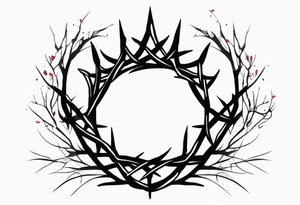 crown of thorns tattoo idea