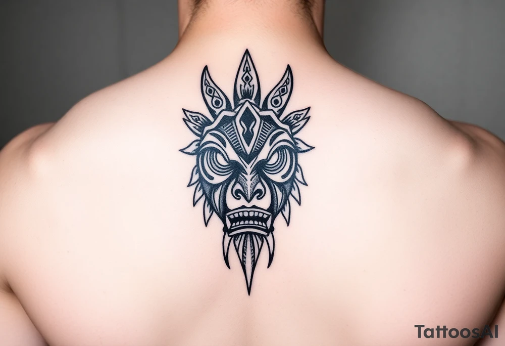 Zulu 
african mask tattoo idea