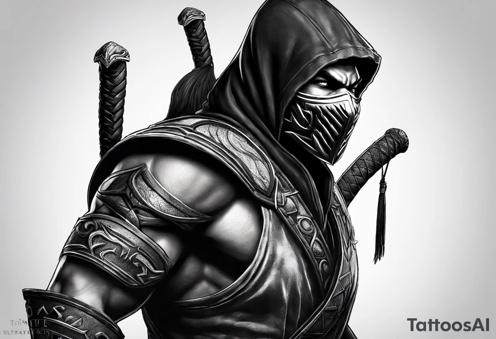 Subzero and Scorpion from Mortal Kombat. Scorpion as mean wolf. Subzero as calm wolf. tattoo idea