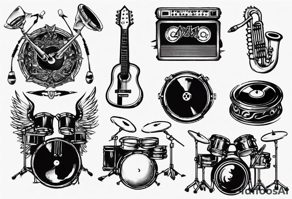 music band tattoo idea