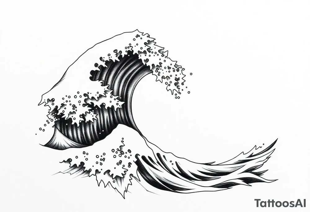 Roaming waves tattoo idea