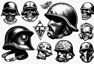 ww2 helmet tattoo idea