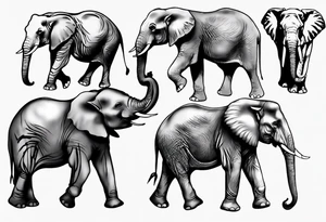Elephant male tattoo realistic tattoo idea