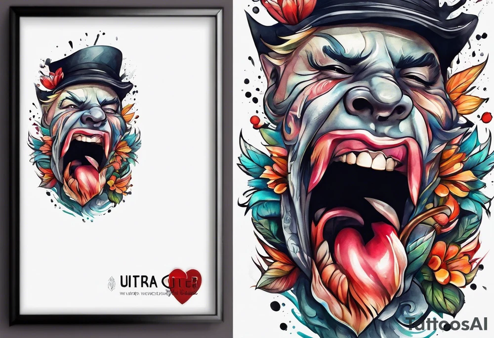 Sexy mouth tattoo idea