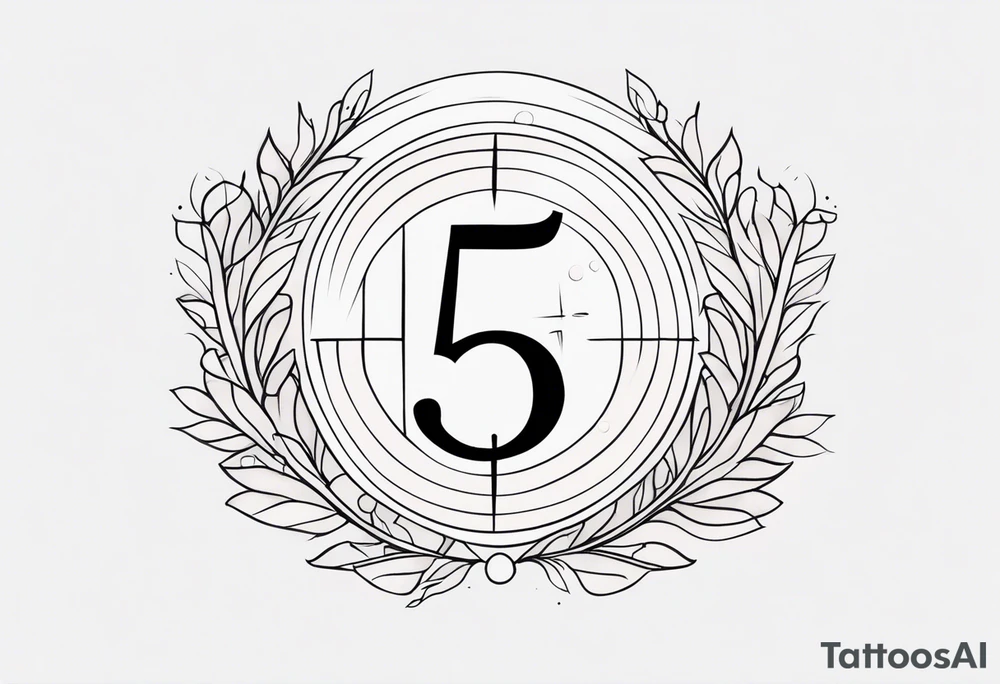 the number 5 tattoo idea