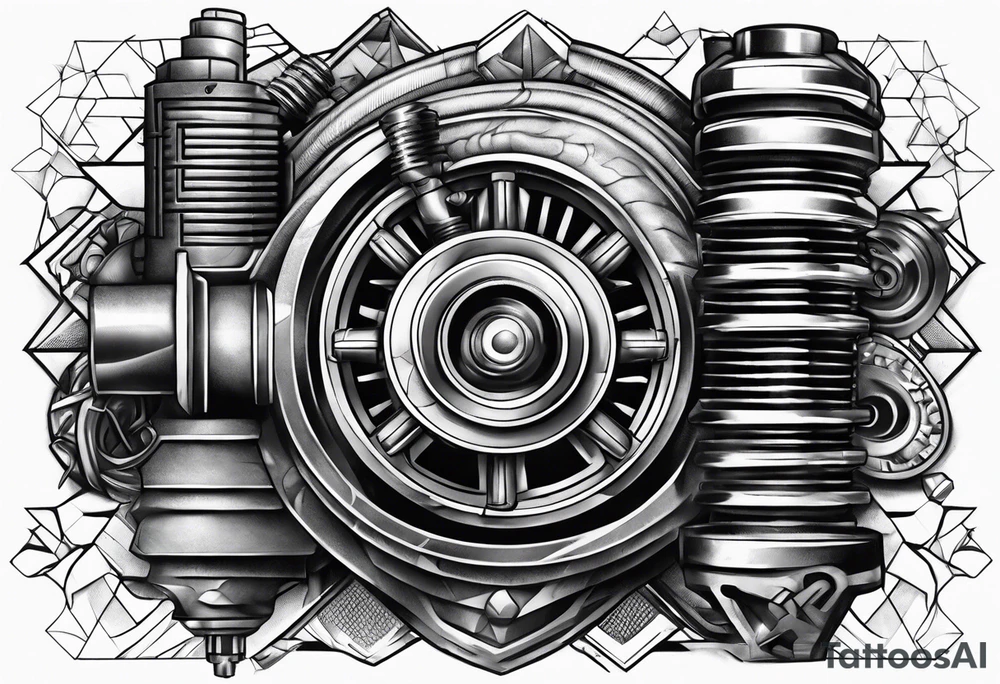 turbo,spark plug, mechanic tattoo idea