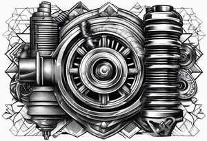 turbo,spark plug, mechanic tattoo idea