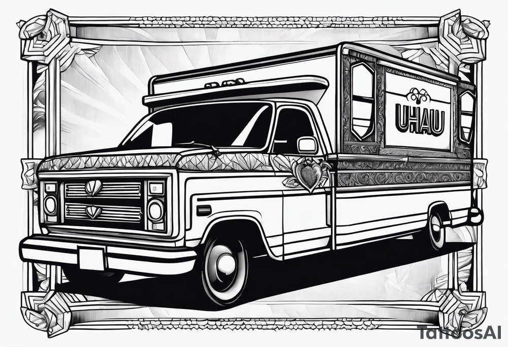 you will never see a uhaul behind a hearse tattoo idea