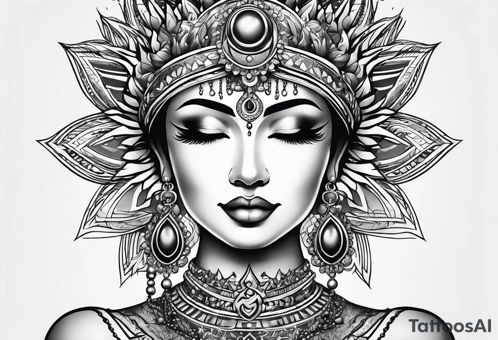 Crown chakra tattoo idea