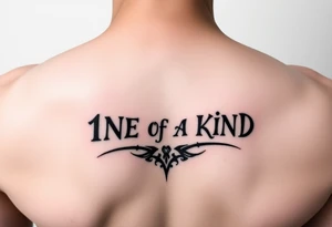 Thumb Print That Says 1NE OF A KIND goin through it tattoo idea