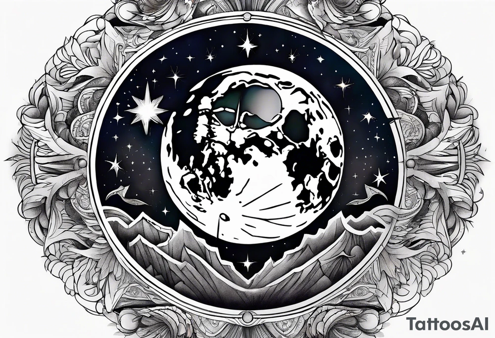 sacred moon tattoo idea